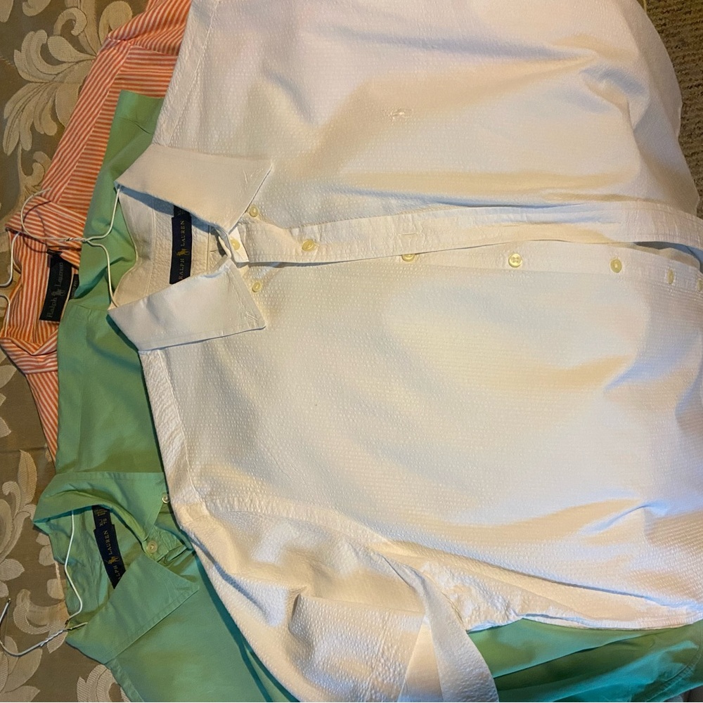 3 Ralph Lauren button up shirts short sleeve